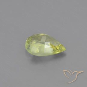 Crisoberilo Verde terroso cálido natural de 1.02 ct, En forma de pera, VVS
