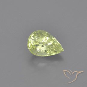 Crisoberilo Verde pera claro natural de 1.07 ct, En forma de pera, VVS-VS
