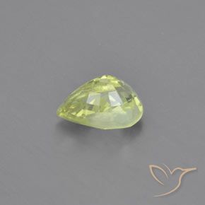 Crisoberilo Verde pera claro natural de 1.07 ct, En forma de pera, VVS-VS
