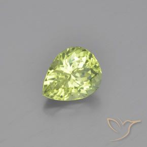 Crisoberilo Amarillo claro natural de 1.12 ct, En forma de pera, VVS
