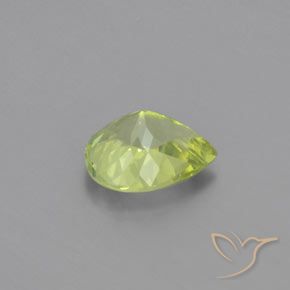 Crisoberilo Amarillo claro natural de 1.12 ct, En forma de pera, VVS