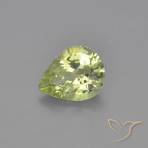 Crisoberilo Verde terroso cálido natural de 1.15 ct, En forma de pera, VVS