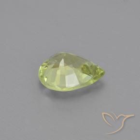 Crisoberilo Verde terroso cálido natural de 1.15 ct, En forma de pera, VVS