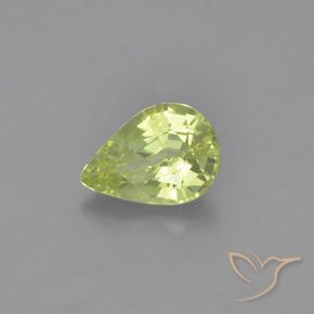 Crisoberilo Amarillo claro natural de 1.02 ct, En forma de pera, VVS