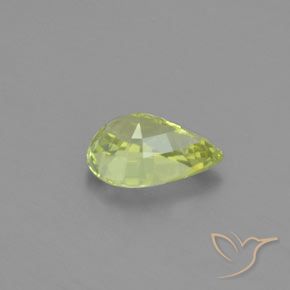 Crisoberilo Amarillo claro natural de 1.02 ct, En forma de pera, VVS