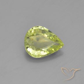 Crisoberilo Amarillo medio natural de 1.01 ct, En forma de pera, VVS