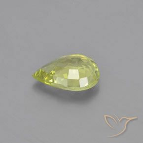 Crisoberilo Amarillo medio natural de 1.01 ct, En forma de pera, VVS