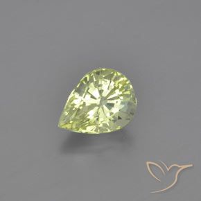 Crisoberilo Amarillo limón natural de 1.09 ct, En forma de pera, VVS