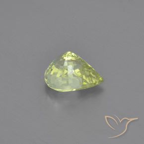 Crisoberilo Amarillo limón natural de 1.09 ct, En forma de pera, VVS