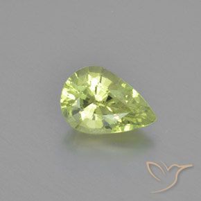 1.26ct Natural Verde cálido Crisoberilo, En forma de pera, VVS