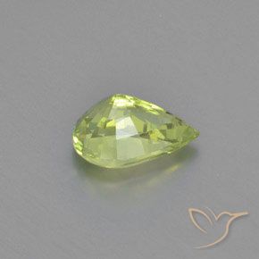 Crisoberilo Verde cálido natural de 1.26 ct, En forma de pera, VVS