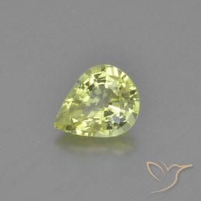 Crisoberilo Verde amarillento natural de 1.18 ct, En forma de pera, VVS