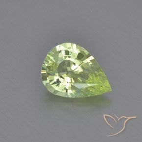 Crisoberilo Verde amarillo claro natural de 1.26 ct, En forma de pera, VVS