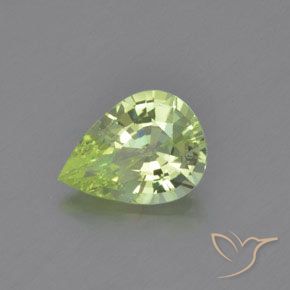 Crisoberilo Verde amarillo claro natural de 1.26 ct, En forma de pera, VVS