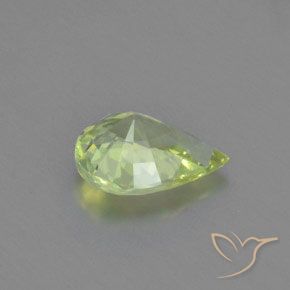 Crisoberilo Verde amarillo claro natural de 1.26 ct, En forma de pera, VVS