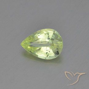 Crisoberilo Verde lima natural de 1.05 ct, En forma de pera, VVS