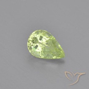 1.13ct Natural Verde medio Crisoberilo, En forma de pera, VVS-VS