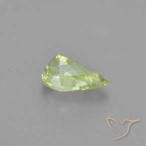 Crisoberilo Verde medio natural de 1.13 ct, En forma de pera, VVS-VS
