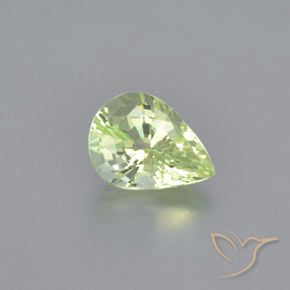 1.20ct Natural Verde amarillo claro crisoberilo, En forma de pera, VVS