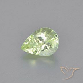 Crisoberilo Verde amarillo claro natural de 1.20 ct, En forma de pera, VVS
