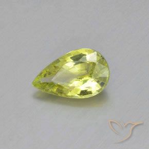 Crisoberilo Amarillo limón natural de 1.03 ct, En forma de pera, VVS