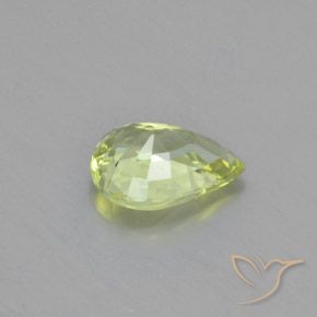 Crisoberilo Amarillo limón claro natural de 1.14 ct, En forma de pera, VVS