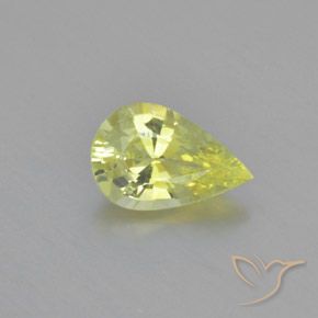 1.15ct Natural Amarillo limón crisoberilo, En forma de pera, VVS