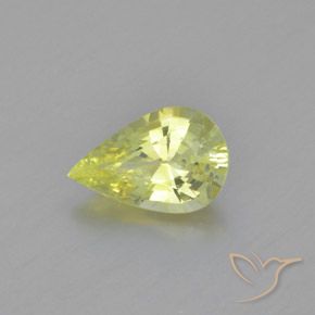 Crisoberilo Amarillo limón natural de 1.15 ct, En forma de pera, VVS
