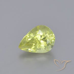 1.18ct Natural Amarillo limón Crisoberilo, En forma de pera, VS