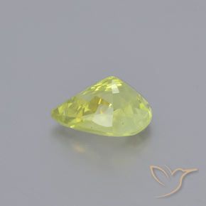 Crisoberilo Amarillo limón natural de 1.18 ct, En forma de pera, VS