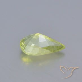 Crisoberilo Amarillo limón claro natural de 1.10 ct, En forma de pera, VVS