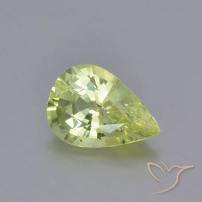 1.27ct Natural Amarillo limón claro crisoberilo, En forma de pera, VVS