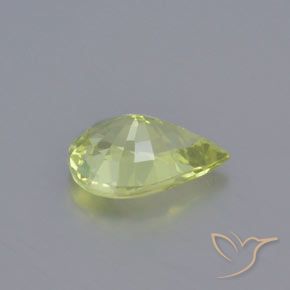 Crisoberilo Amarillo limón claro natural de 1.27 ct, En forma de pera, VVS