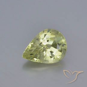 1.22ct Natural Verde lima pálido crisoberilo, En forma de pera, VVS