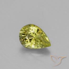 1.02ct Natural Amarillo verdoso Crisoberilo, En forma de pera, VVS