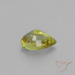 Crisoberilo Amarillo verdoso natural de 1.02 ct, En forma de pera, VVS