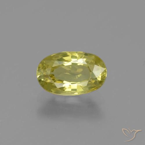1.15ct Natural Amarillo medio crisoberilo, Ovalada, VVS-VS