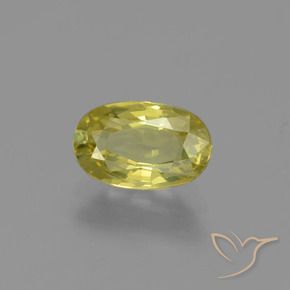 Crisoberilo Amarillo medio natural de 1.15 ct, Ovalada, VVS-VS