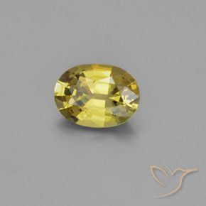 Crisoberilo Amarillo claro natural de 1.22 ct, Ovalada, VVS