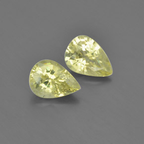 Gemas de crisoberilo verde natural de  ct, en forma de pera, VVS