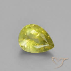 1.29ct Natural Amarillo verdoso crisoberilo, En forma de pera, VS