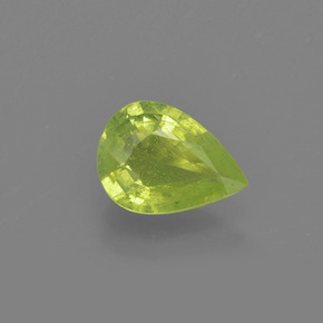 Crisoberilo Verde dorado natural de 0.99 ct, En forma de pera, VS