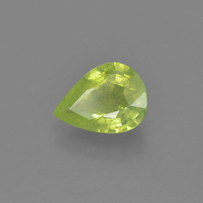 Crisoberilo Verde dorado natural de 0.99 ct, En forma de pera, VS