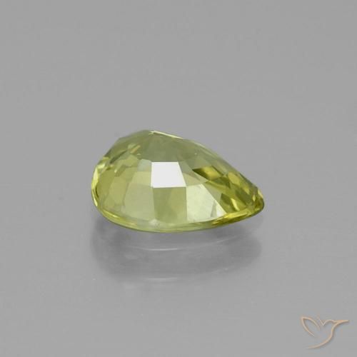 Crisoberilo Amarillo medio natural de 1.47 ct, En forma de pera, VVS