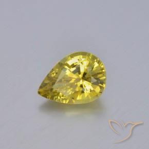 Crisoberilo Amarillo dijón natural de 1.03 ct, En forma de pera, VVS