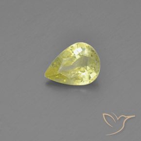 Crisoberilo Amarillo medio natural de 1.31 ct, En forma de pera, VS
