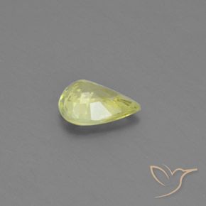 Crisoberilo Amarillo medio natural de 1.31 ct, En forma de pera, VS