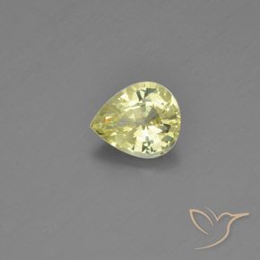 Crisoberilo Amarillo limón natural de 1.09 ct, En forma de pera, VVS-VS