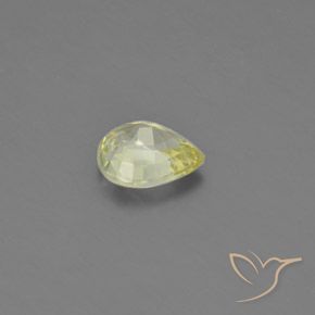 Crisoberilo Amarillo limón natural de 1.09 ct, En forma de pera, VVS-VS