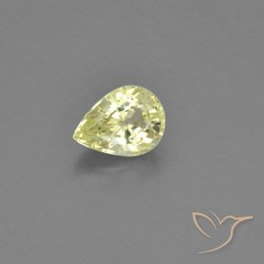 1.18ct Natural Amarillo claro medio Crisoberilo, En forma de pera, VVS-VS